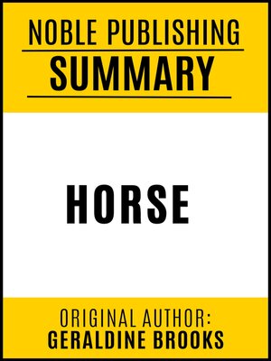 cover image of Summary of Horse by Geraldine Brooks